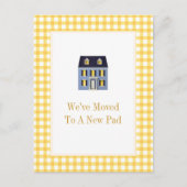 Carte postale de déménagement Gingham Home (Devant)