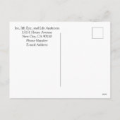 Carte postale de déménagement personnalisée pour n (Dos)