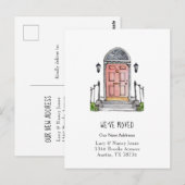 Carte postale de déménagement Porte d'entrée à l'a (Devant / Derrière)