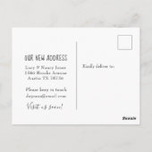 Carte postale de déménagement Porte d'entrée à l'a (Dos)