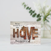 Carte postale de déménagement pour une nouvelle ma (Debout devant)