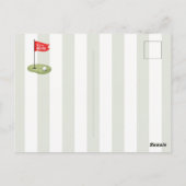 Carte postale de déménagement sur le thème de golf (Dos)