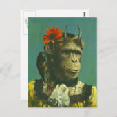 Carte postale de démon de singe (Devant / Derrière)