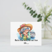 Carte postale de départ à la retraite (Debout devant)
