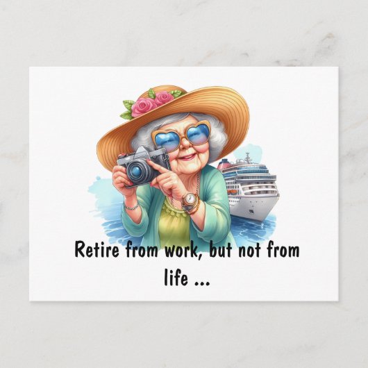 Carte postale de départ à la retraite (Devant)