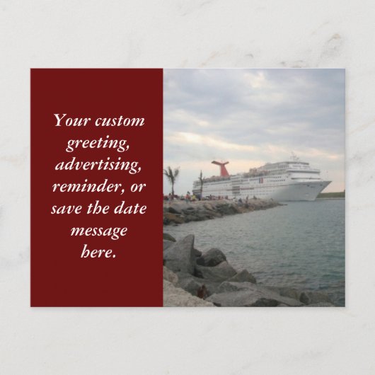 Carte postale de départ de Port Canaveral (Devant)