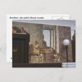 Carte postale de ~ des peintures murales 2 de WPA (Devant / Derrière)