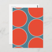 Carte postale de design abstrait à grands cercles (Devant / Derrière)