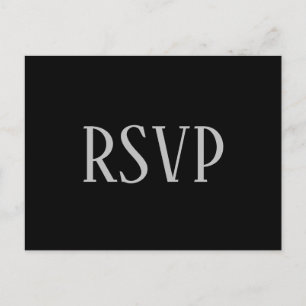 Carte postale de design simple B&G - RSVP/choix de