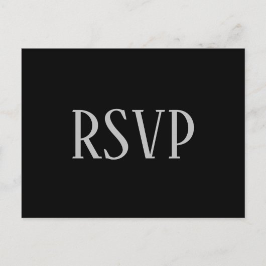 Carte postale de design simple B&G - RSVP/choix de (Devant)