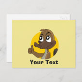 Carte postale de dessin animé d'ornithorynque fais (Devant / Derrière)