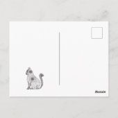 Carte postale de dessin de chat Mandala (Dos)