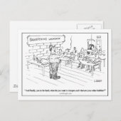 Carte postale de dessin de l'atelier d'affûtage (Devant / Derrière)