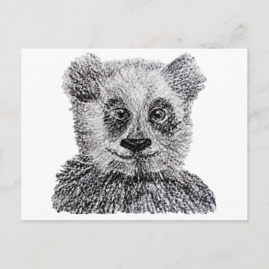 Carte postale de dessin de panda (Devant)