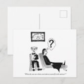 Carte postale de dessin humoristique (Devant / Derrière)