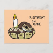 Carte Postale de dessin Python Snake Cute Ball (Devant)