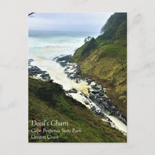 Carte postale de Devil's Churn, Cape Perpetua, côt (Devant)