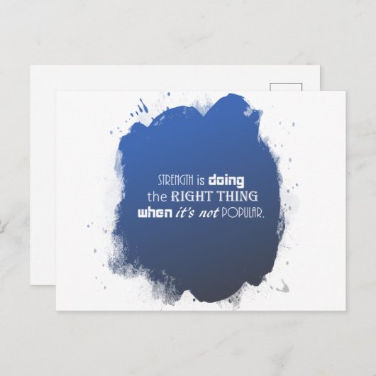 Carte postale de devis de force (Devant / Derrière)