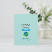 Carte postale de devis de pizza (Debout devant)