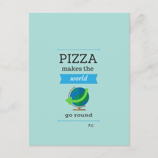 Carte postale de devis de pizza (Devant)