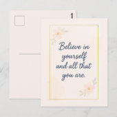 Carte postale de devis motivationnel - Greeti insp (Devant / Derrière)