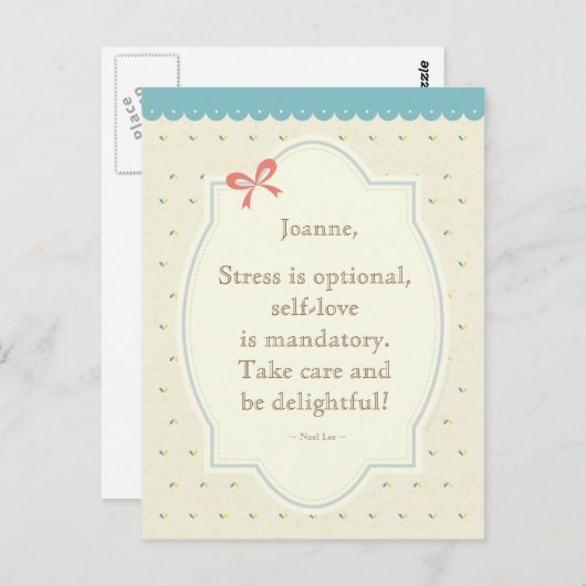 Carte postale de devis vintage - Gris (Devant / Derrière)