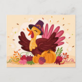 Carte postale de dinde de Thanksgiving (Devant)