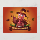 Carte postale de dinde de Thanksgiving (Devant)