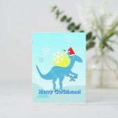 Carte postale de dinosaure de salutation de Joyeux (Debout devant)