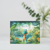 Carte postale de dinosaure mignon (Debout devant)