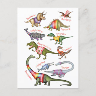 Carte postale de dinosaures fabuleux