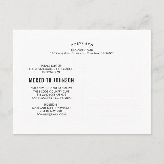 Carte postale de diplôme de script amusant (Dos)