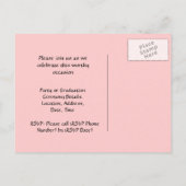 Carte postale de diplôme, jolie rose et blanc (Dos)