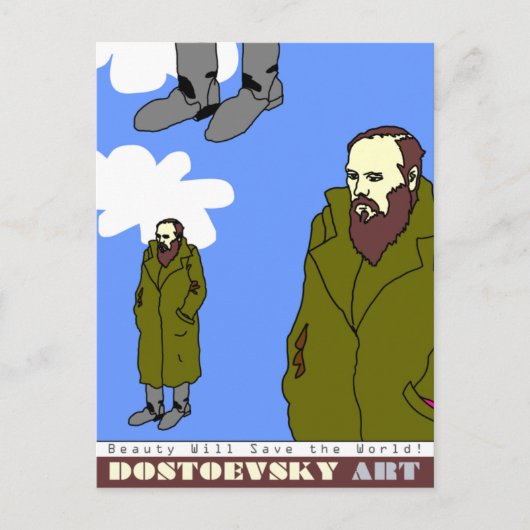 Carte postale de Dostoïevski art (Devant)