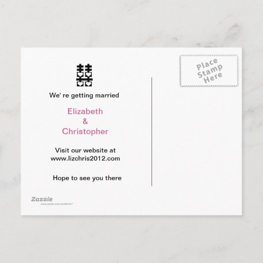 Carte postale de Double Bonheur Chinoise pour Sauv (Dos)