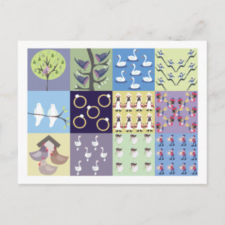 Carte postale de douze jours de Noël