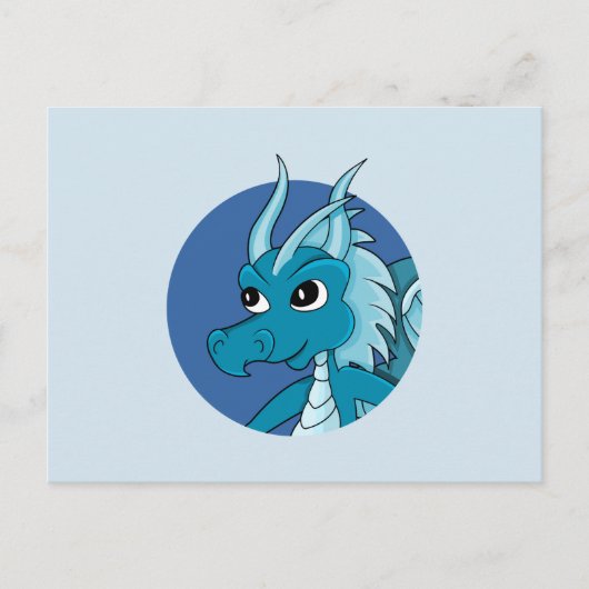 Carte postale de dragon bleu (Devant)