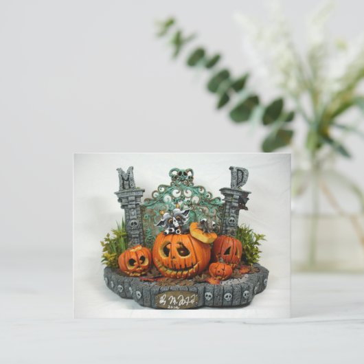 Carte postale de dragon de DM Halloween (Debout devant)