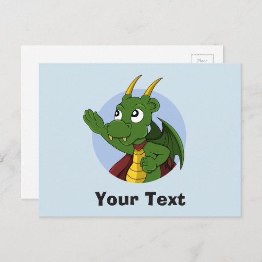 Carte postale de dragon vert (Devant / Derrière)