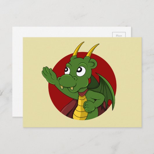 Carte postale de dragon vert (Devant / Derrière)