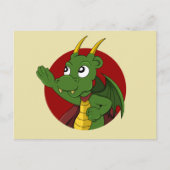 Carte postale de dragon vert (Devant)