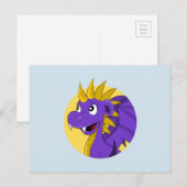 Carte postale de dragon violet (Devant / Derrière)