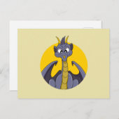 Carte postale de dragon violet (Devant / Derrière)
