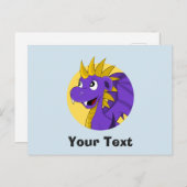 Carte postale de dragon violet (Devant / Derrière)