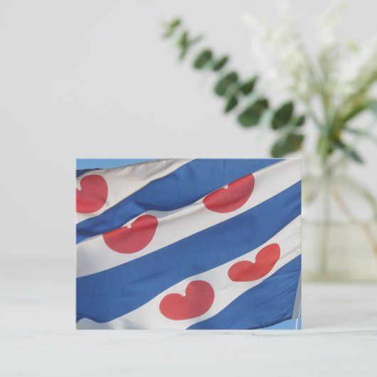 Carte postale de drapeau de Frisian (Fryslan) (Debout devant)