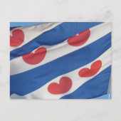 Carte postale de drapeau de Frisian (Fryslan) (Devant)