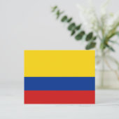 Carte postale de drapeau de la Colombie (Debout devant)