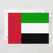 Carte postale de drapeau des Emirats Arabes Unis (Devant / Derrière)