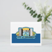 Carte postale de drapeau d'Orlando (Debout devant)