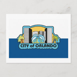 Carte postale de drapeau d'Orlando